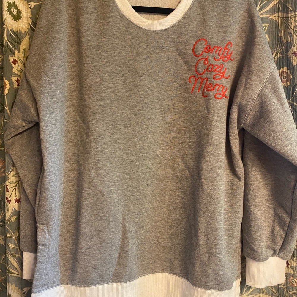Hallmark Gray Crewneck Sweatshirt with Red Script